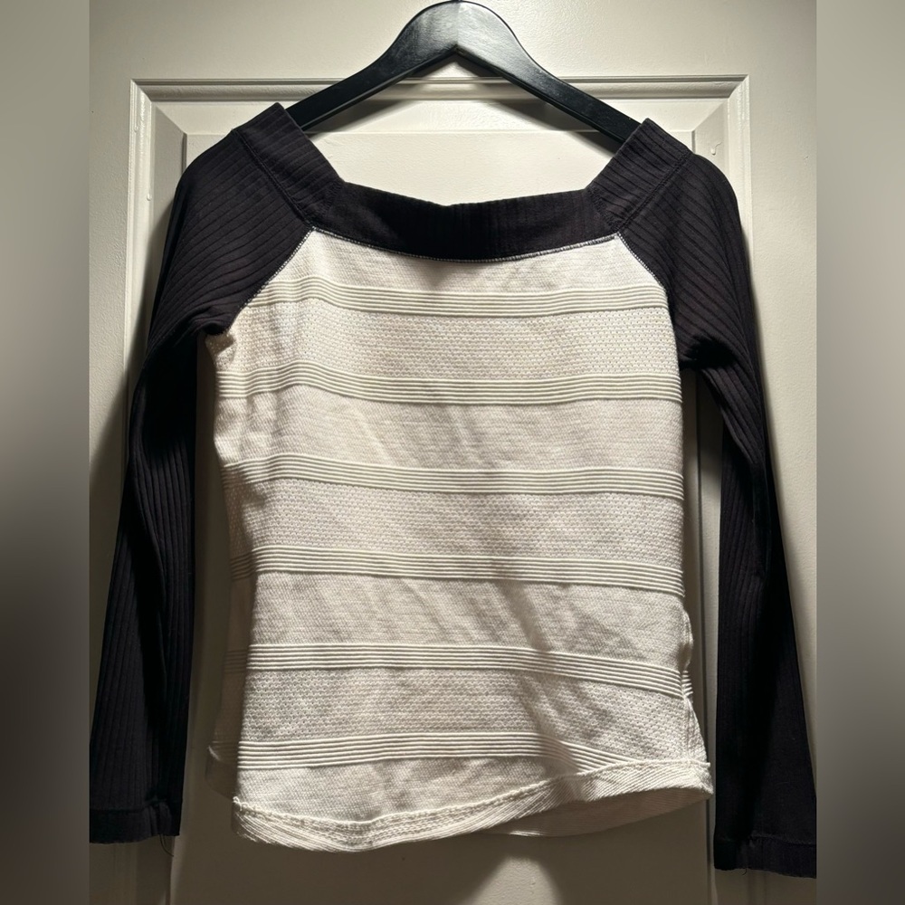 Free People baseball style sweater
